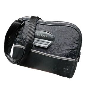 Sony Discman Vintage Carrying Case Travel Bag Black Padded Adjustable Strap